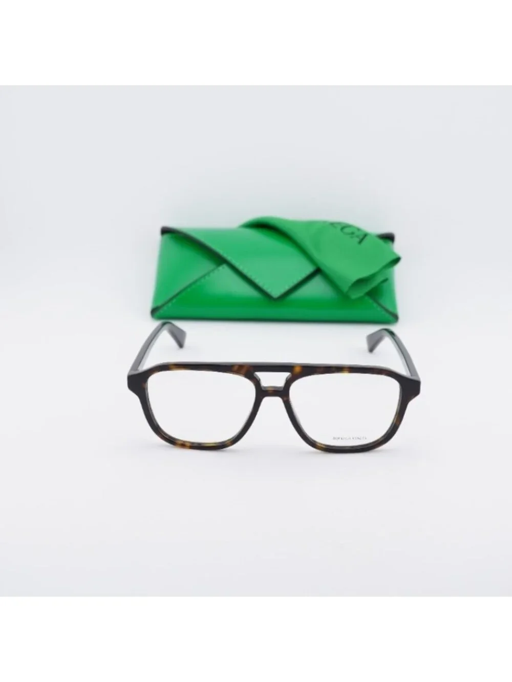 Bottega Veneta BV1294O 002 Eyeglasses Dark Havana 56mm Aviator Frame